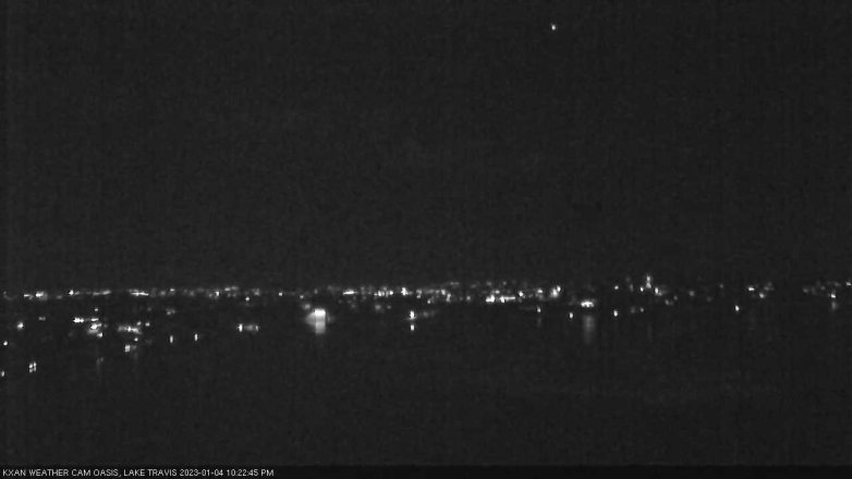 Lake Travis webcam, January 4, 2023 10:25 PM CT