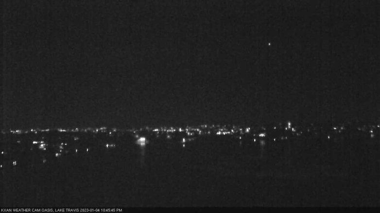 Lake Travis webcam, January 4, 2023 10:45 PM CT