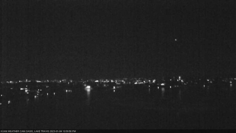 Lake Travis webcam, January 4, 2023 11:00 PM CT