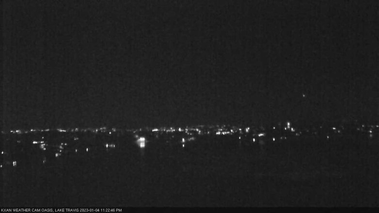 Lake Travis webcam, January 4, 2023 11:25 PM CT