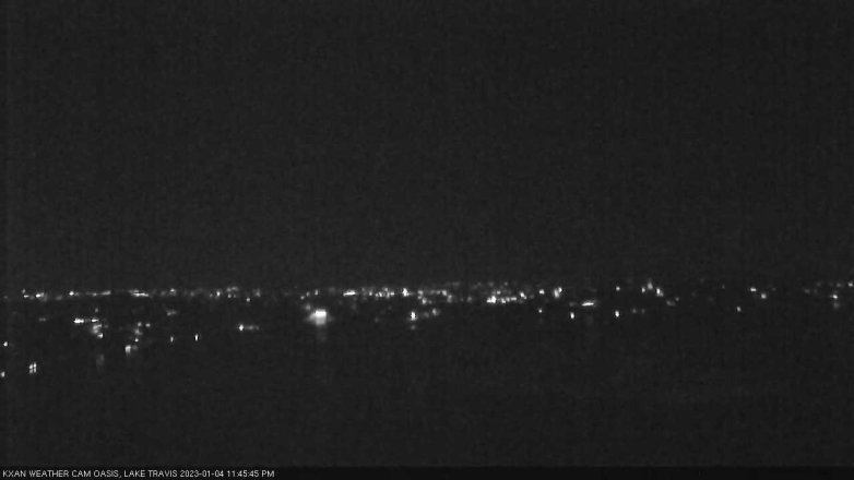 Lake Travis webcam, January 4, 2023 11:45 PM CT