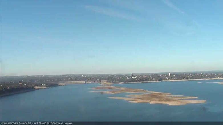 Lake Travis webcam, January 5, 2023 9:25 AM CT
