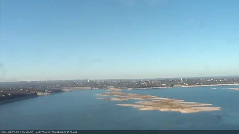 Lake Travis webcam, January 5, 2023 9:45 AM CT