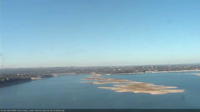 Lake Travis webcam, January 5, 2023 10:00 AM CT