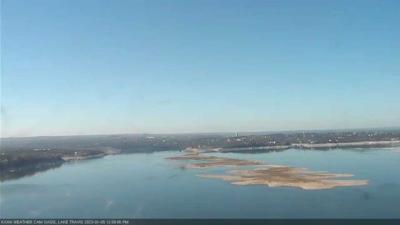 Lake Travis webcam, January 5, 2023 12:00 PM CT