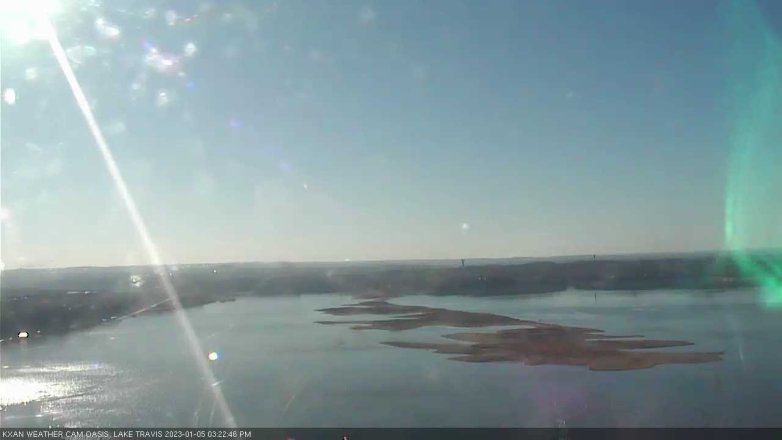 Lake Travis webcam, January 5, 2023 3:25 PM CT