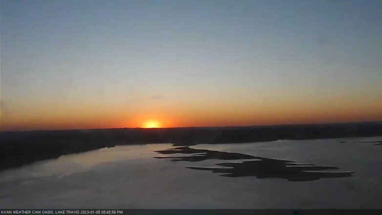 Lake Travis webcam, January 5, 2023 5:45 PM CT