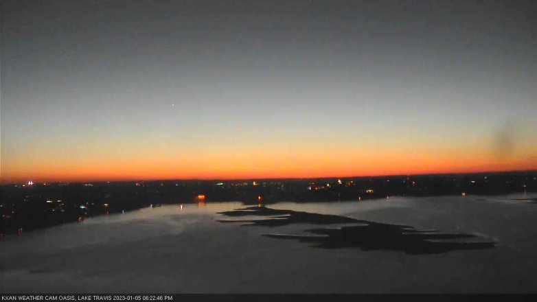 Lake Travis webcam, January 5, 2023 6:25 PM CT