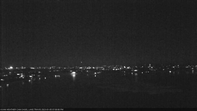 Lake Travis webcam, January 5, 2023 7:00 PM CT