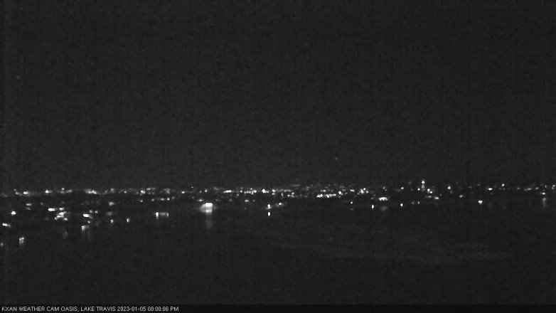 Lake Travis webcam, January 5, 2023 8:00 PM CT