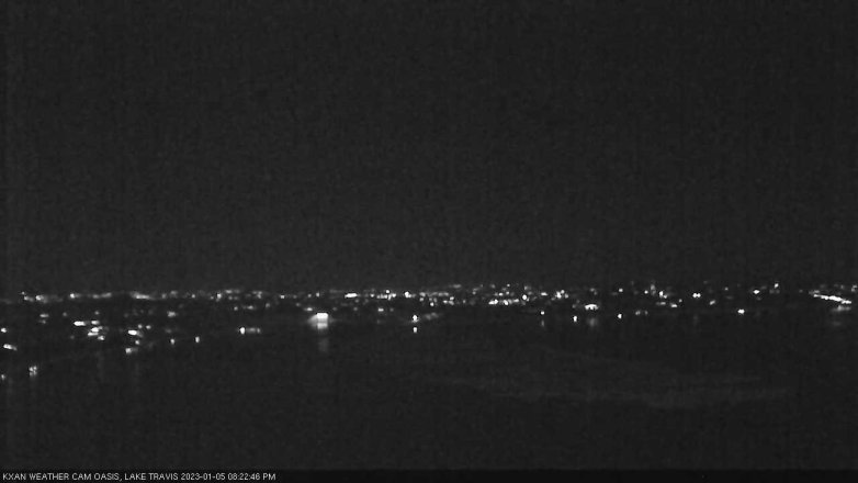 Lake Travis webcam, January 5, 2023 8:25 PM CT