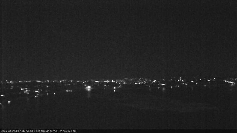 Lake Travis webcam, January 5, 2023 8:45 PM CT