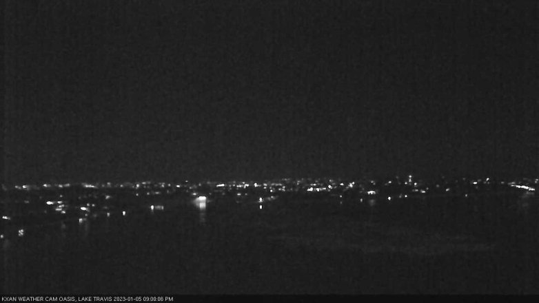 Lake Travis webcam, January 5, 2023 9:00 PM CT