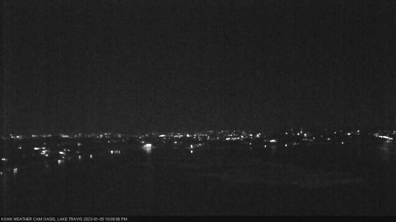 Lake Travis webcam, January 5, 2023 10:00 PM CT