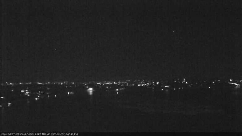 Lake Travis webcam, January 5, 2023 10:45 PM CT