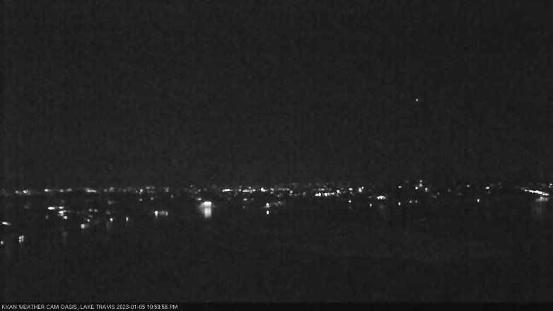 Lake Travis webcam, January 5, 2023 11:00 PM CT