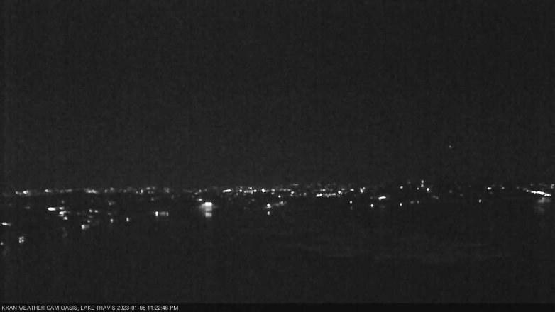 Lake Travis webcam, January 5, 2023 11:25 PM CT
