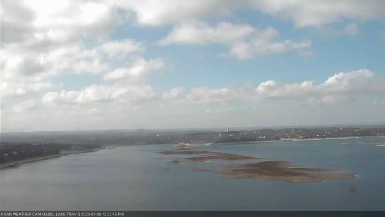 Lake Travis webcam, January 6, 2023 12:25 PM CT