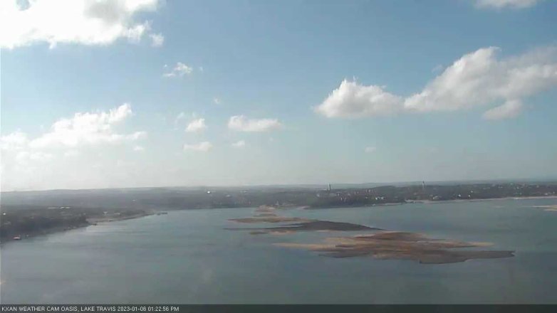 Lake Travis webcam, January 6, 2023 1:25 PM CT