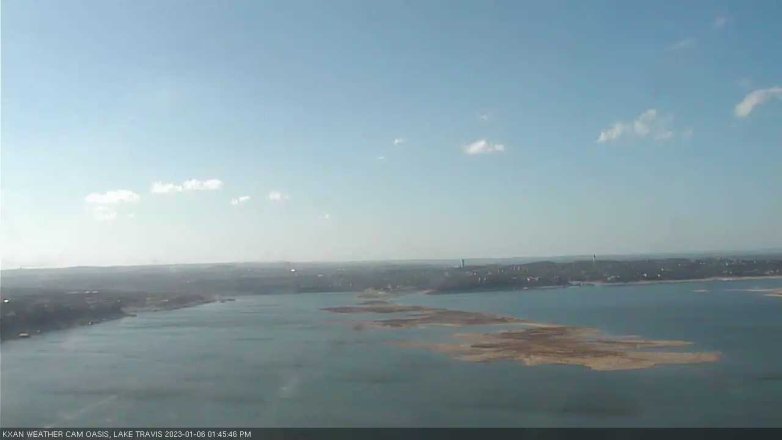 Lake Travis webcam, January 6, 2023 1:45 PM CT