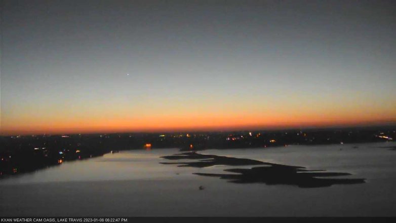 Lake Travis webcam, January 6, 2023 6:25 PM CT
