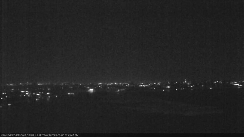 Lake Travis webcam, January 6, 2023 7:45 PM CT