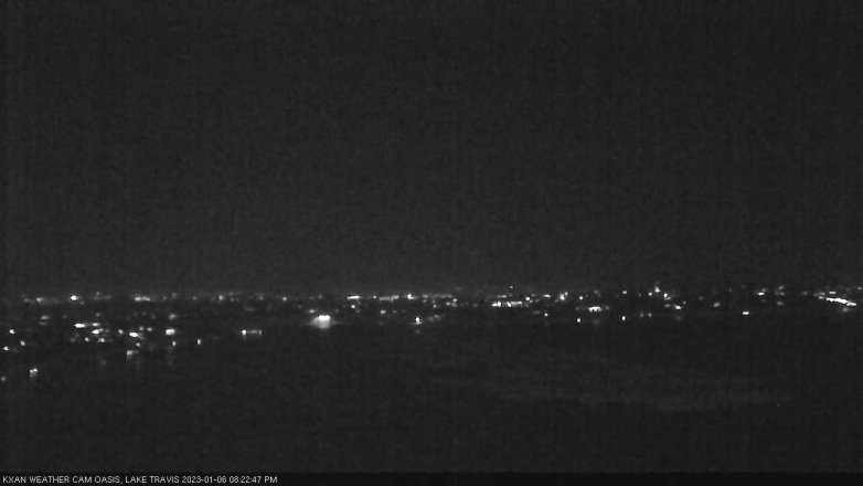 Lake Travis webcam, January 6, 2023 8:25 PM CT