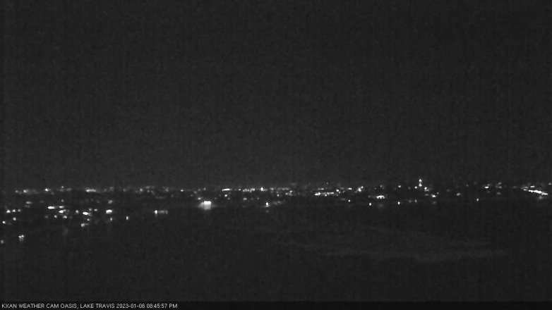 Lake Travis webcam, January 6, 2023 8:45 PM CT