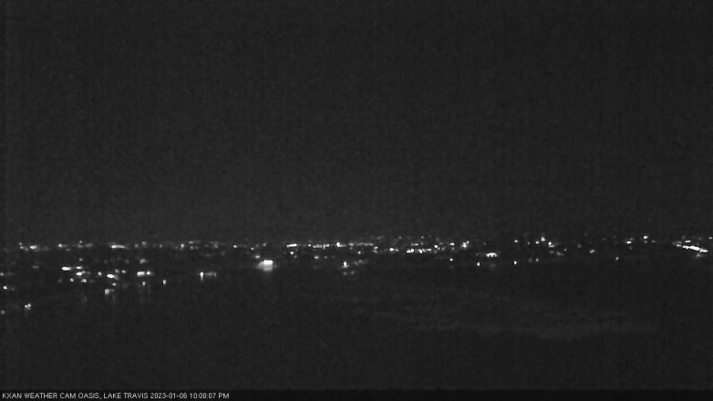 Lake Travis webcam, January 6, 2023 10:00 PM CT