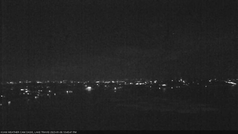 Lake Travis webcam, January 6, 2023 10:45 PM CT