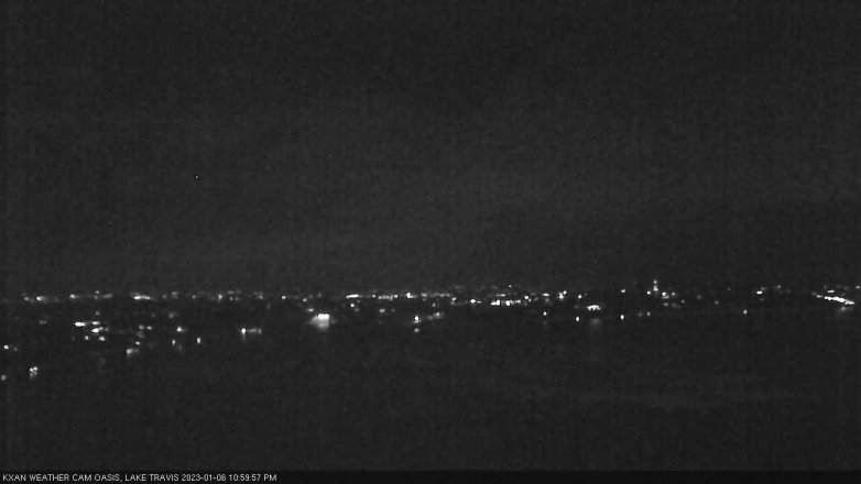 Lake Travis webcam, January 6, 2023 11:00 PM CT