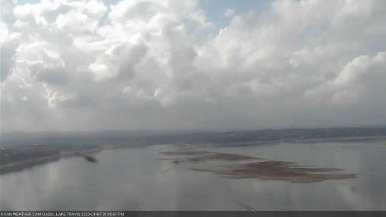 Lake Travis webcam, January 7, 2023 1:45 PM CT