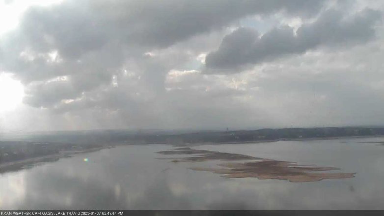 Lake Travis webcam, January 7, 2023 2:45 PM CT