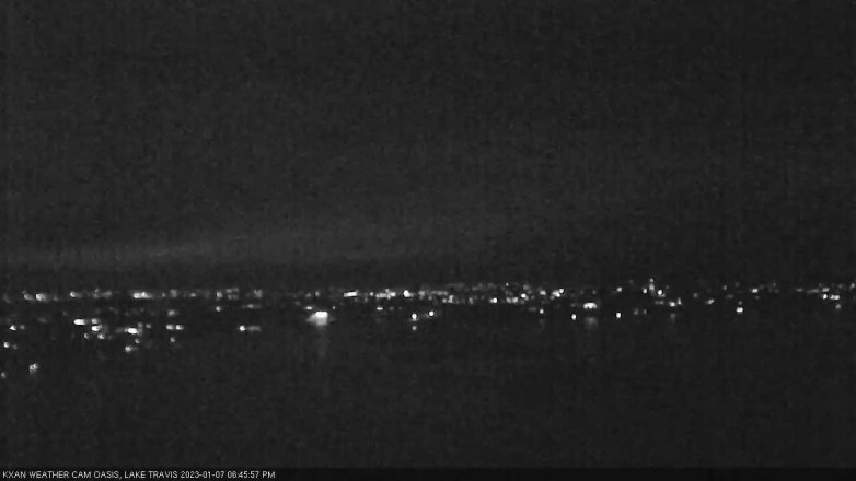 Lake Travis webcam, January 7, 2023 6:45 PM CT