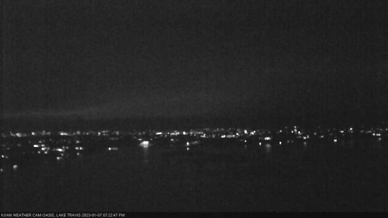 Lake Travis webcam, January 7, 2023 7:25 PM CT