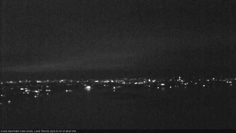 Lake Travis webcam, January 7, 2023 7:45 PM CT