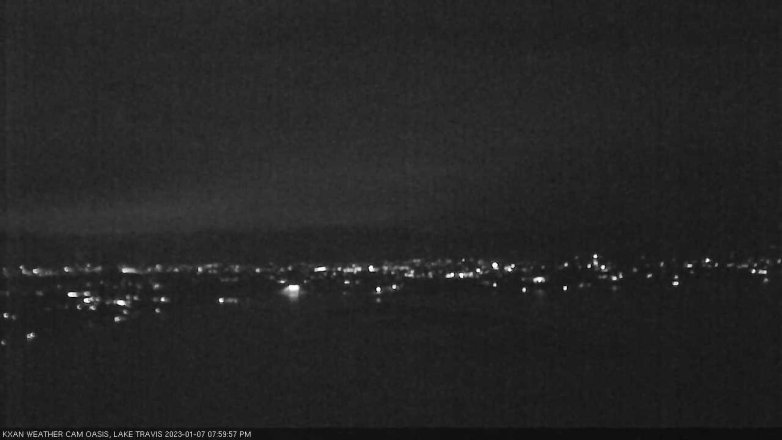 Lake Travis webcam, January 7, 2023 8:00 PM CT