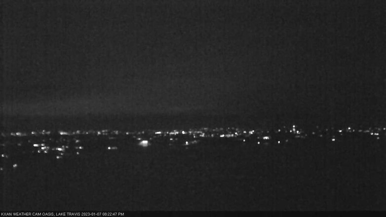 Lake Travis webcam, January 7, 2023 8:25 PM CT