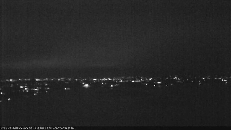 Lake Travis webcam, January 7, 2023 9:00 PM CT