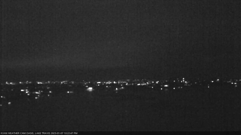 Lake Travis webcam, January 7, 2023 10:25 PM CT