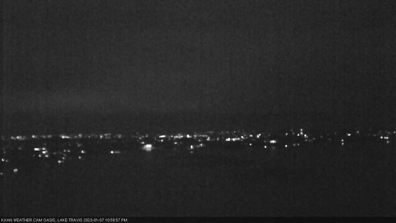Lake Travis webcam, January 7, 2023 11:00 PM CT