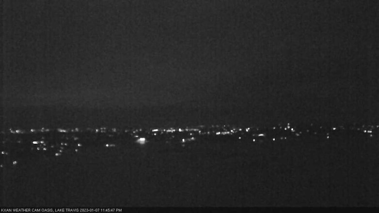 Lake Travis webcam, January 7, 2023 11:45 PM CT