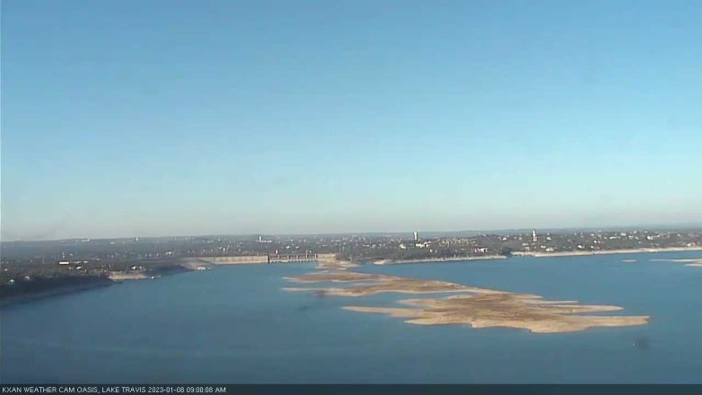 Lake Travis webcam, January 8, 2023 9:00 AM CT