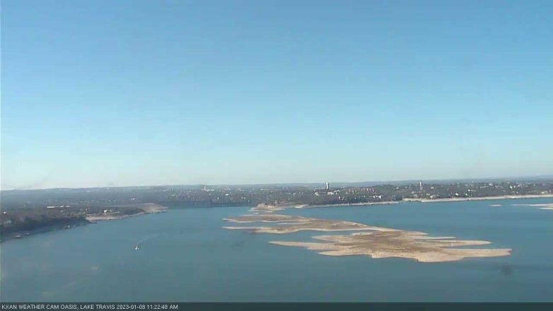 Lake Travis webcam, January 8, 2023 11:25 AM CT