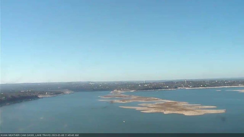 Lake Travis webcam, January 8, 2023 11:45 AM CT