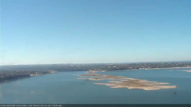 Lake Travis webcam, January 8, 2023 12:00 PM CT