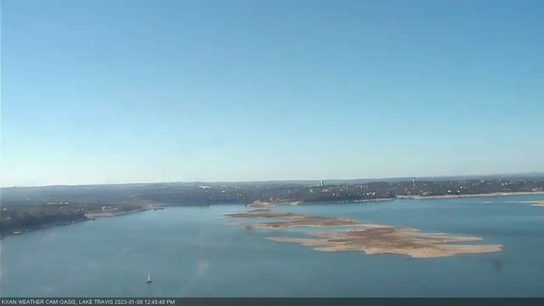 Lake Travis webcam, January 8, 2023 12:45 PM CT