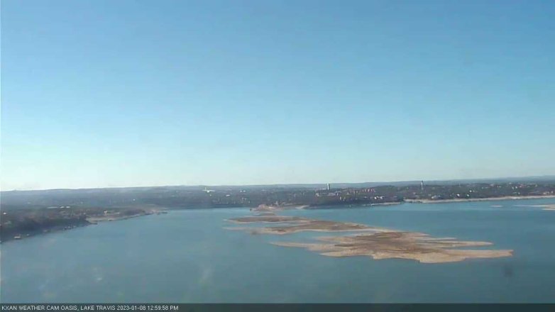 Lake Travis webcam, January 8, 2023 1:00 PM CT