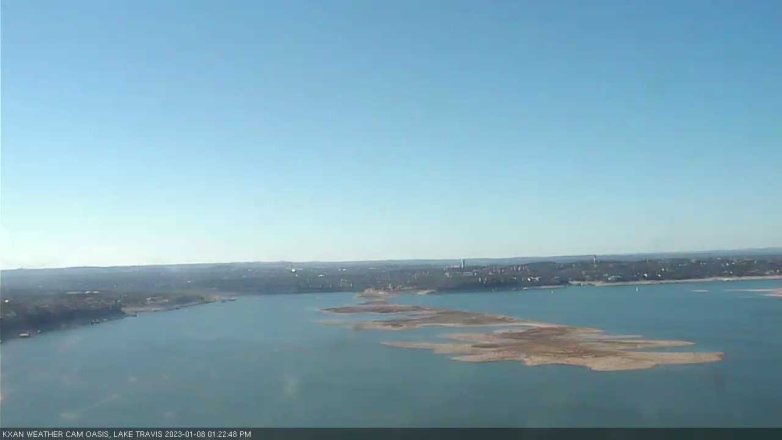 Lake Travis webcam, January 8, 2023 1:25 PM CT