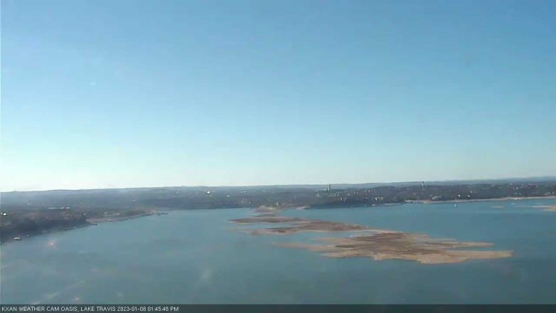 Lake Travis webcam, January 8, 2023 1:45 PM CT
